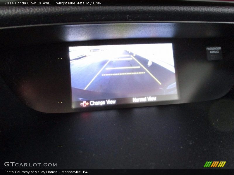 Twilight Blue Metallic / Gray 2014 Honda CR-V LX AWD