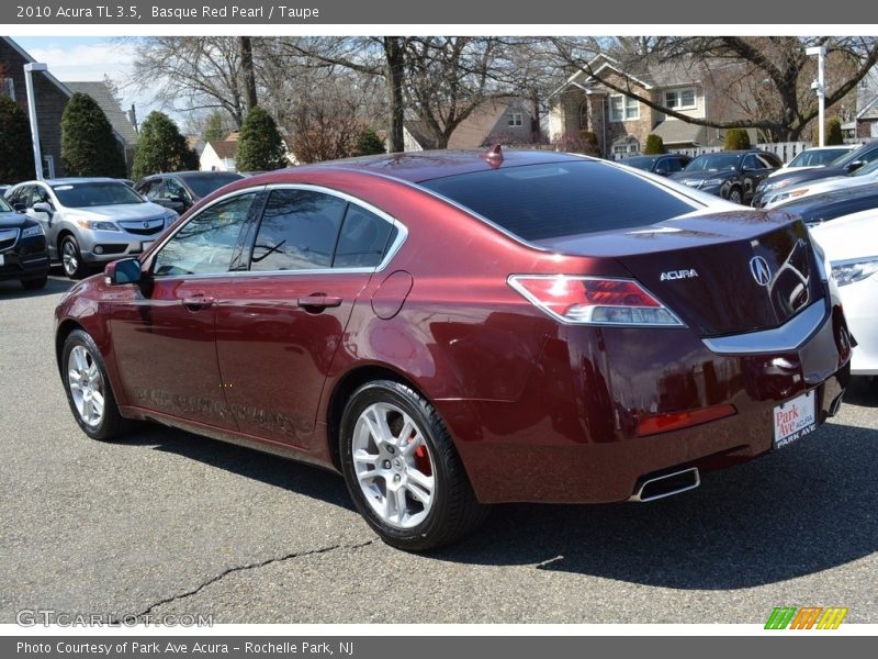 Basque Red Pearl / Taupe 2010 Acura TL 3.5