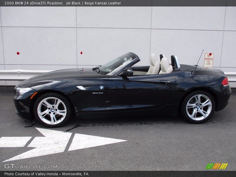 Jet Black / Beige Kansas Leather 2009 BMW Z4 sDrive35i Roadster