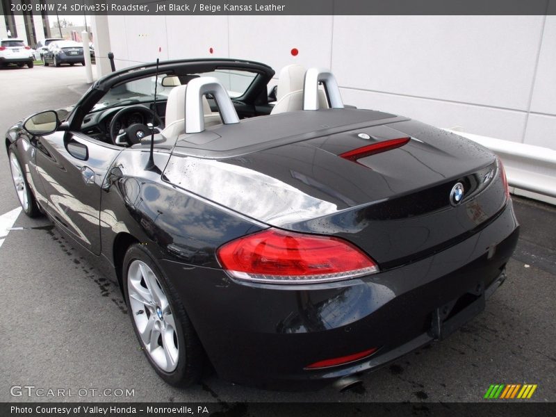 Jet Black / Beige Kansas Leather 2009 BMW Z4 sDrive35i Roadster