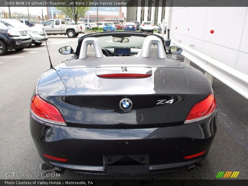Jet Black / Beige Kansas Leather 2009 BMW Z4 sDrive35i Roadster