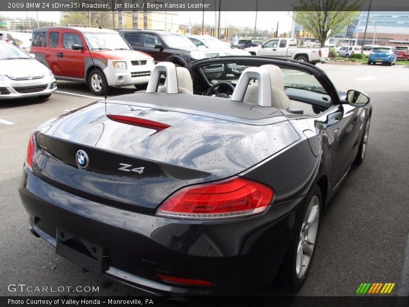 Jet Black / Beige Kansas Leather 2009 BMW Z4 sDrive35i Roadster