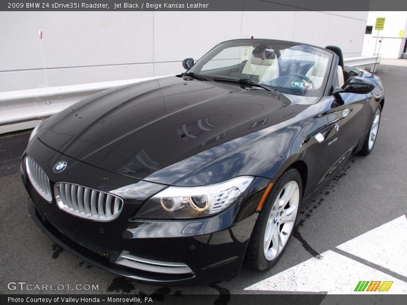 Jet Black / Beige Kansas Leather 2009 BMW Z4 sDrive35i Roadster
