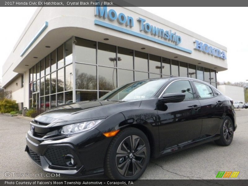 Crystal Black Pearl / Black 2017 Honda Civic EX Hatchback