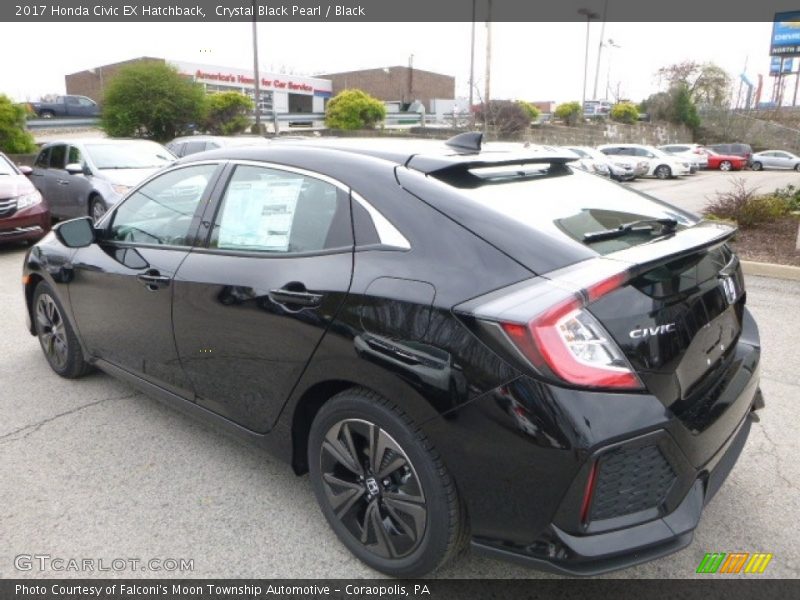 Crystal Black Pearl / Black 2017 Honda Civic EX Hatchback