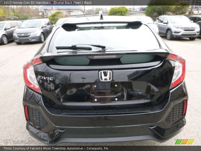 Crystal Black Pearl / Black 2017 Honda Civic EX Hatchback