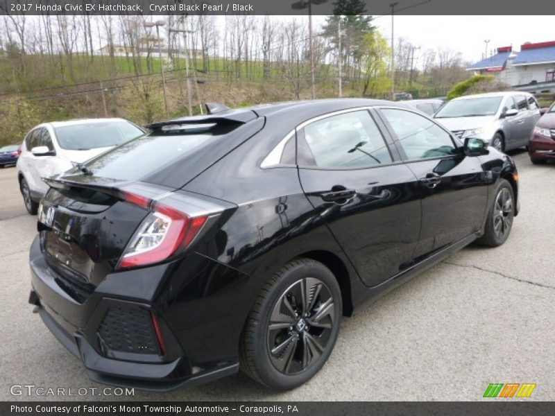 Crystal Black Pearl / Black 2017 Honda Civic EX Hatchback