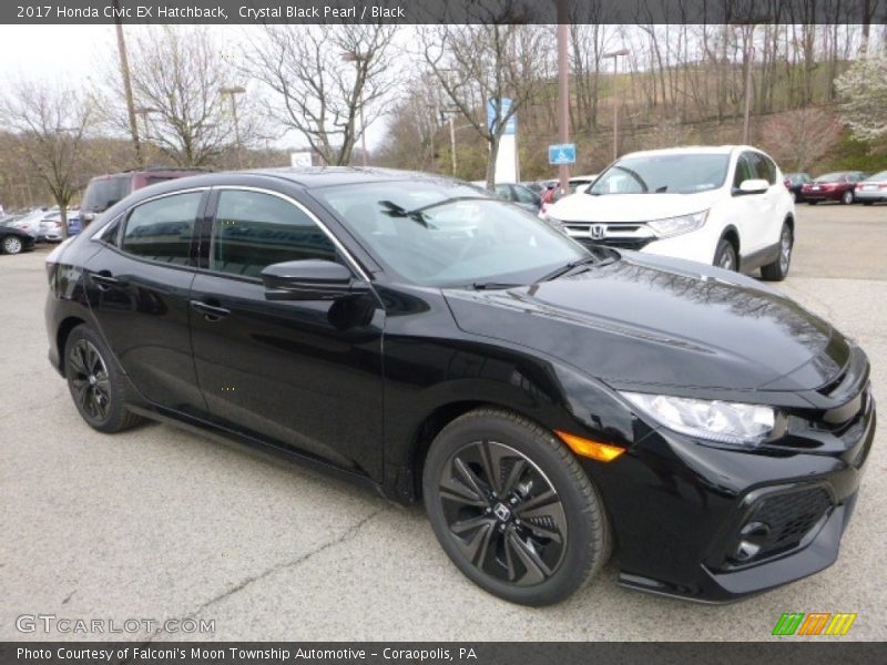 Crystal Black Pearl / Black 2017 Honda Civic EX Hatchback