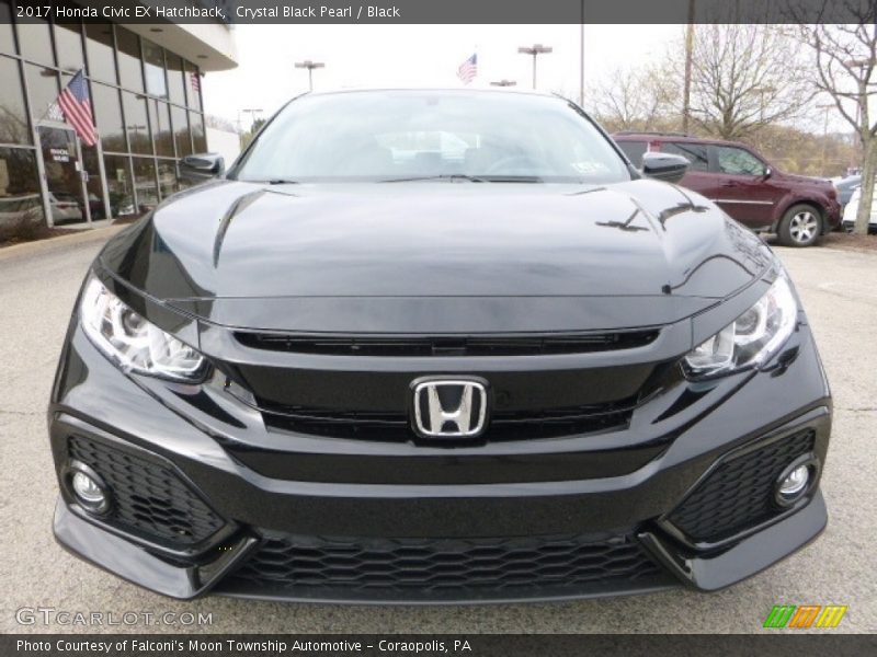 Crystal Black Pearl / Black 2017 Honda Civic EX Hatchback