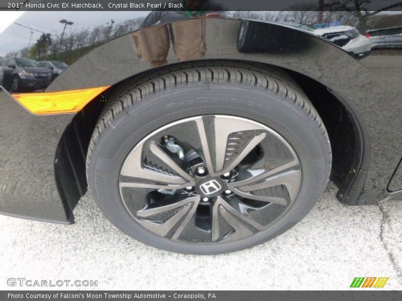 Crystal Black Pearl / Black 2017 Honda Civic EX Hatchback