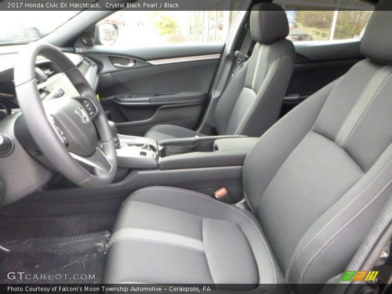 Crystal Black Pearl / Black 2017 Honda Civic EX Hatchback
