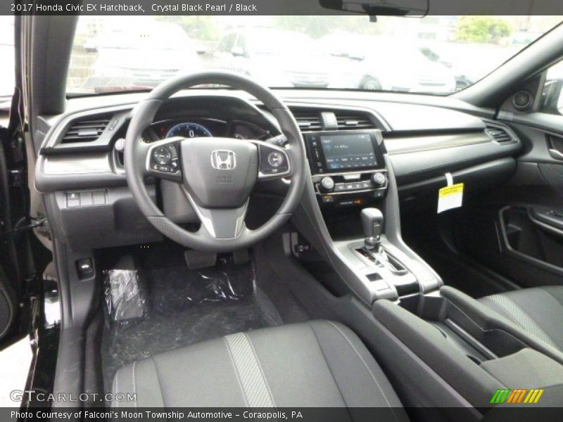 Crystal Black Pearl / Black 2017 Honda Civic EX Hatchback