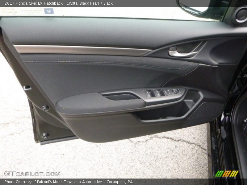 Crystal Black Pearl / Black 2017 Honda Civic EX Hatchback