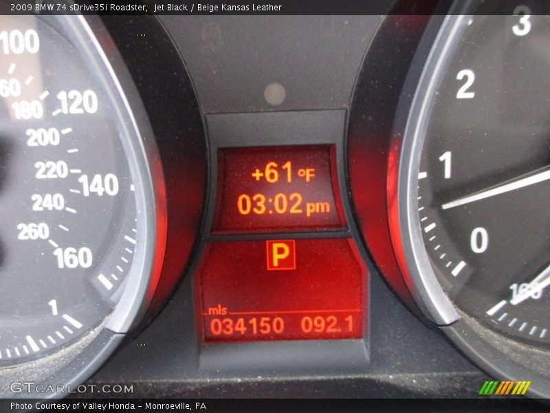 Jet Black / Beige Kansas Leather 2009 BMW Z4 sDrive35i Roadster