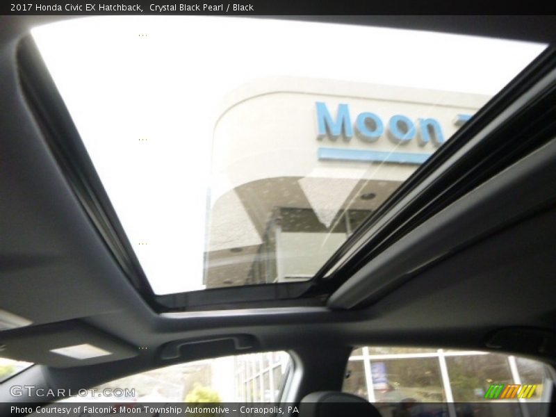 Crystal Black Pearl / Black 2017 Honda Civic EX Hatchback