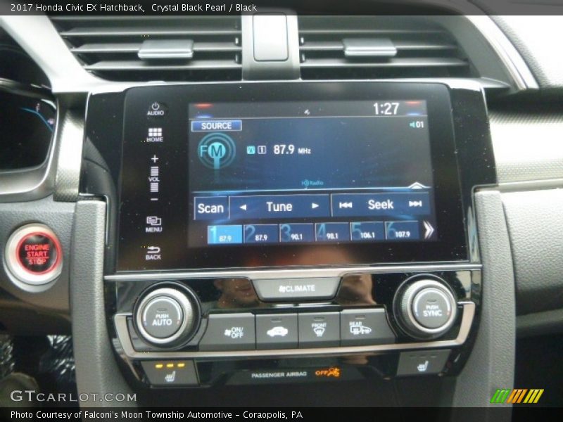 Crystal Black Pearl / Black 2017 Honda Civic EX Hatchback