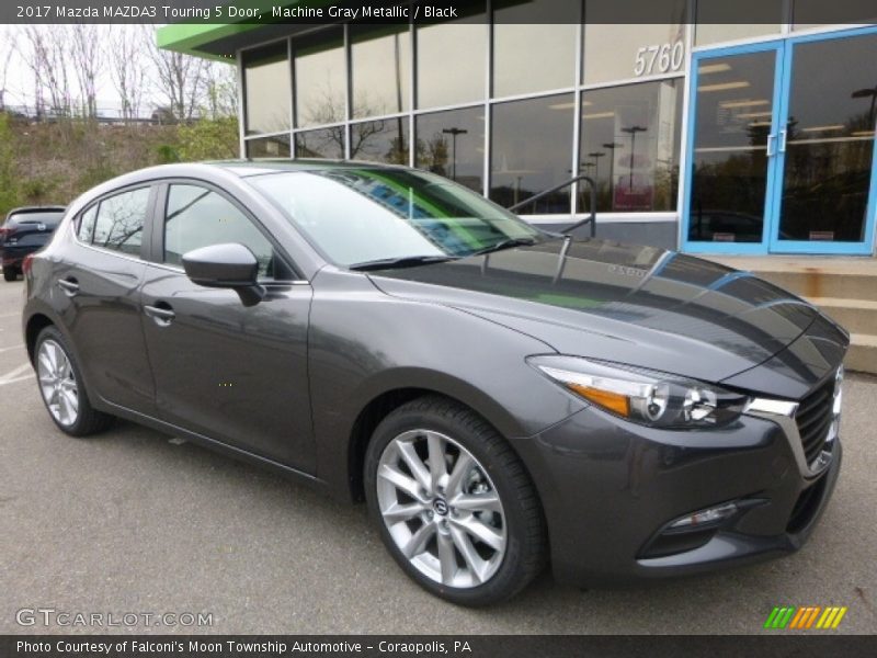 Machine Gray Metallic / Black 2017 Mazda MAZDA3 Touring 5 Door