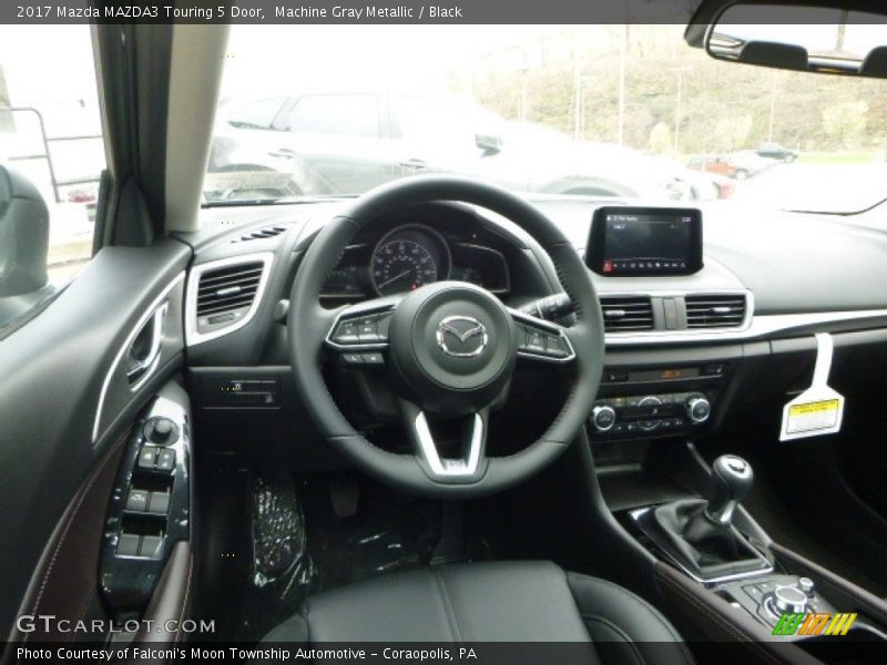 Machine Gray Metallic / Black 2017 Mazda MAZDA3 Touring 5 Door