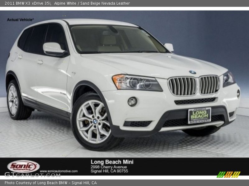 Alpine White / Sand Beige Nevada Leather 2011 BMW X3 xDrive 35i