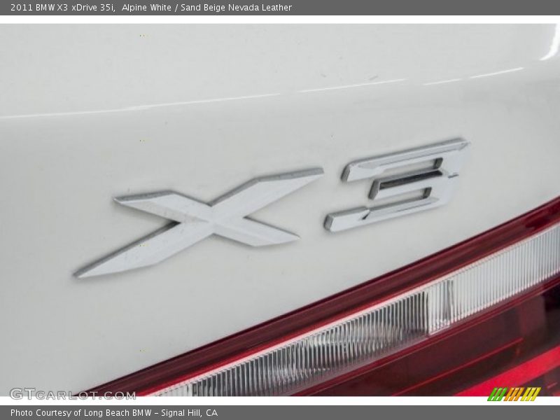 Alpine White / Sand Beige Nevada Leather 2011 BMW X3 xDrive 35i