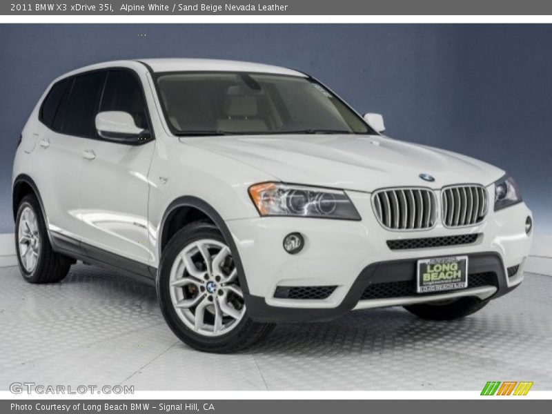 Alpine White / Sand Beige Nevada Leather 2011 BMW X3 xDrive 35i
