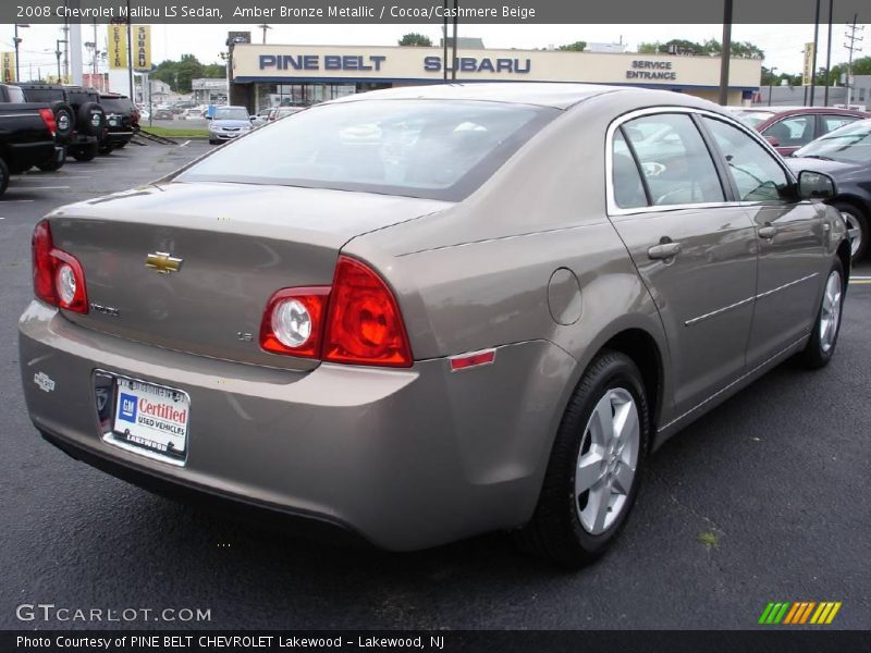 Amber Bronze Metallic / Cocoa/Cashmere Beige 2008 Chevrolet Malibu LS Sedan