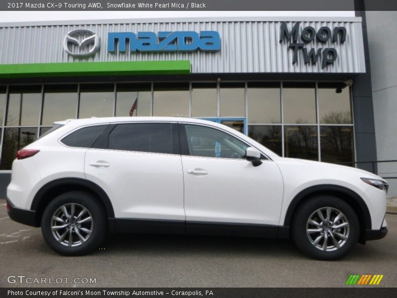 Snowflake White Pearl Mica / Black 2017 Mazda CX-9 Touring AWD