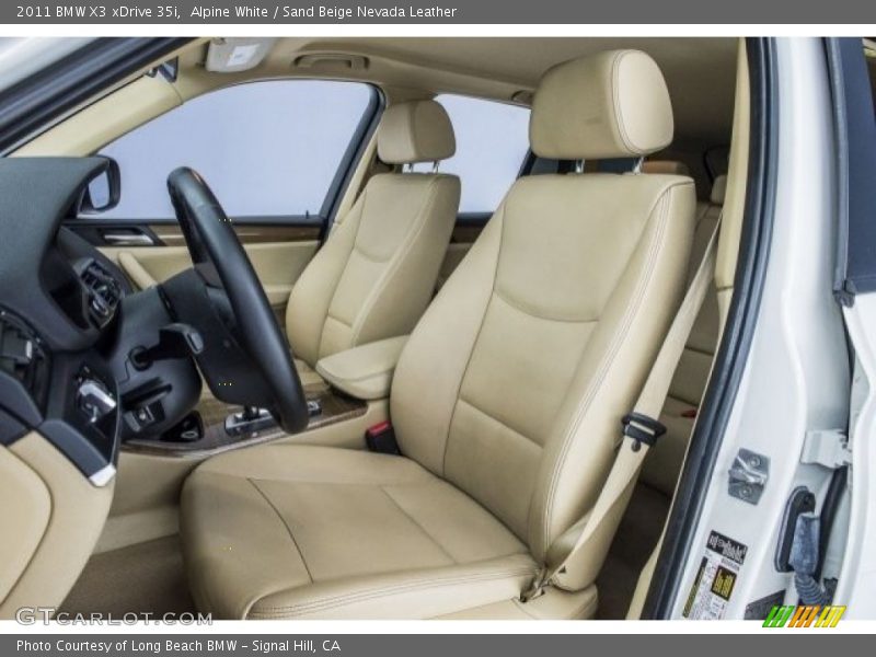 Alpine White / Sand Beige Nevada Leather 2011 BMW X3 xDrive 35i