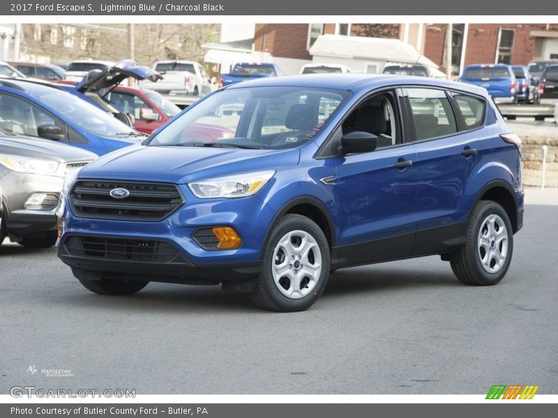 Lightning Blue / Charcoal Black 2017 Ford Escape S