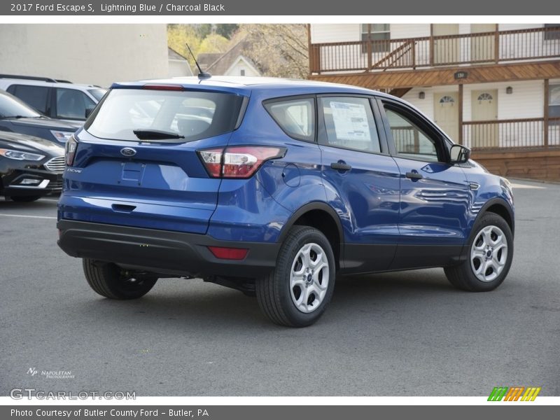 Lightning Blue / Charcoal Black 2017 Ford Escape S