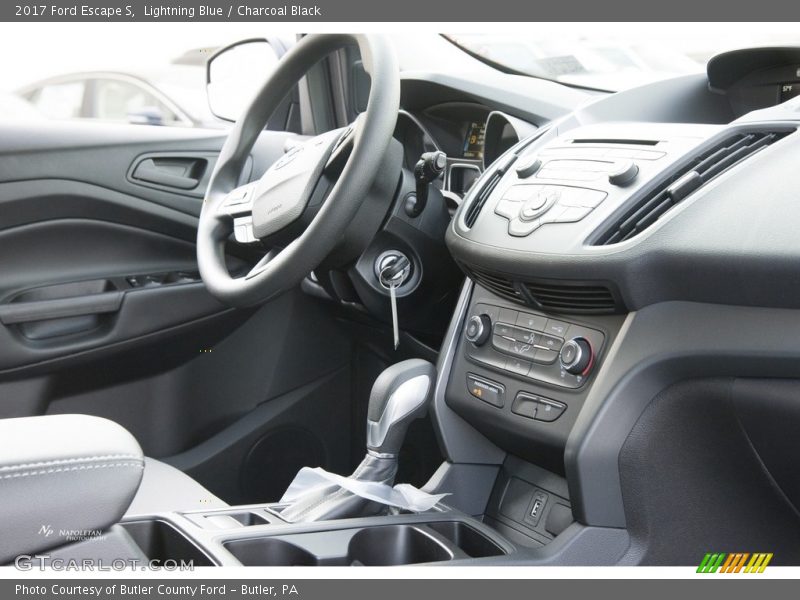 Lightning Blue / Charcoal Black 2017 Ford Escape S
