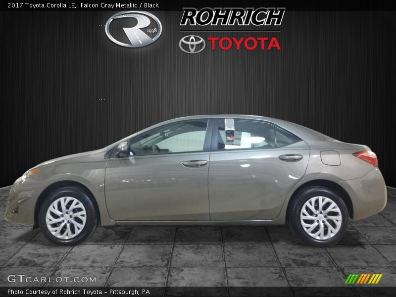 Falcon Gray Metallic / Black 2017 Toyota Corolla LE