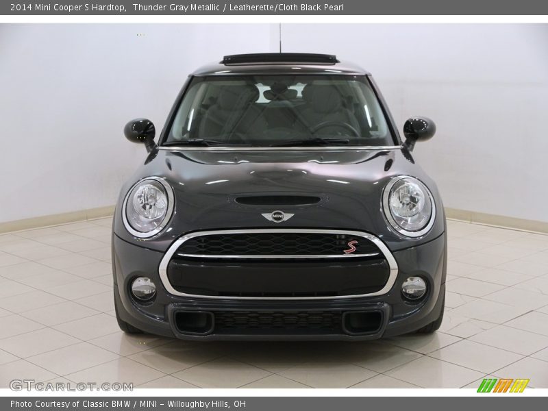 Thunder Gray Metallic / Leatherette/Cloth Black Pearl 2014 Mini Cooper S Hardtop