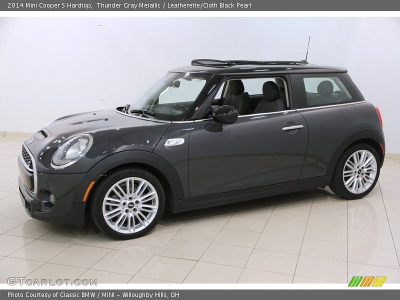 Thunder Gray Metallic / Leatherette/Cloth Black Pearl 2014 Mini Cooper S Hardtop