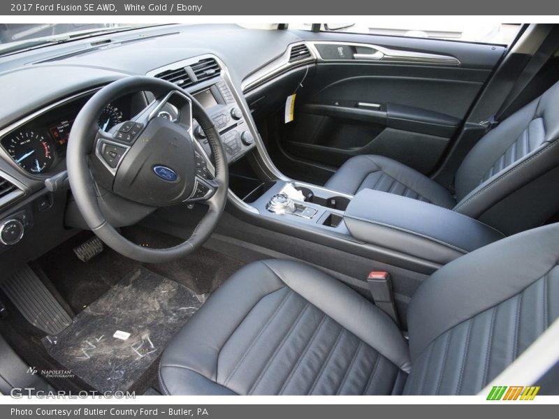 White Gold / Ebony 2017 Ford Fusion SE AWD