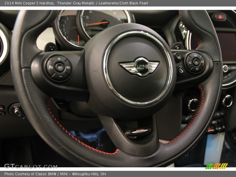 Thunder Gray Metallic / Leatherette/Cloth Black Pearl 2014 Mini Cooper S Hardtop