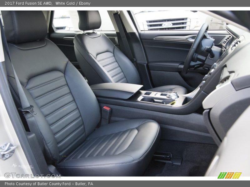 White Gold / Ebony 2017 Ford Fusion SE AWD