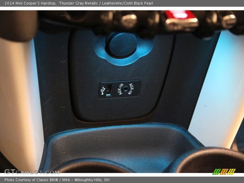 Thunder Gray Metallic / Leatherette/Cloth Black Pearl 2014 Mini Cooper S Hardtop