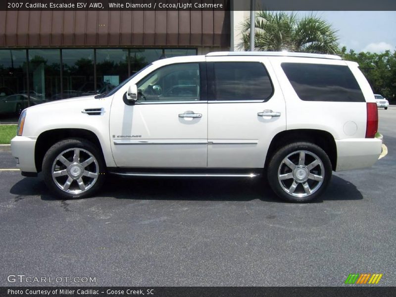 White Diamond / Cocoa/Light Cashmere 2007 Cadillac Escalade ESV AWD