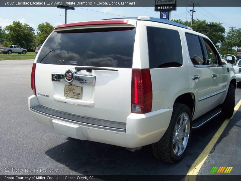 White Diamond / Cocoa/Light Cashmere 2007 Cadillac Escalade ESV AWD