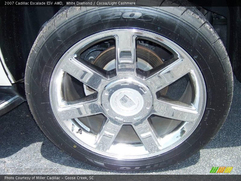 White Diamond / Cocoa/Light Cashmere 2007 Cadillac Escalade ESV AWD