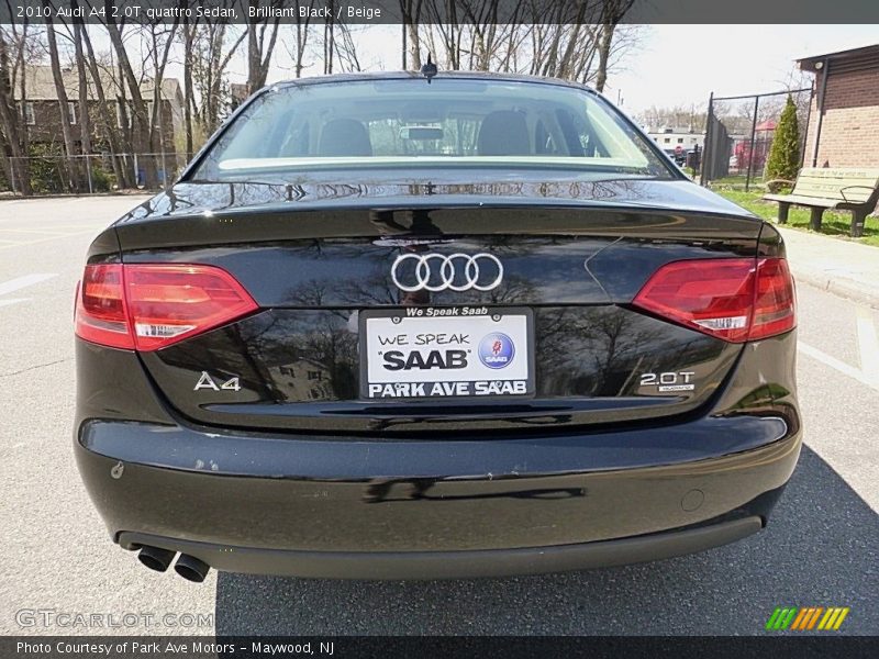 Brilliant Black / Beige 2010 Audi A4 2.0T quattro Sedan