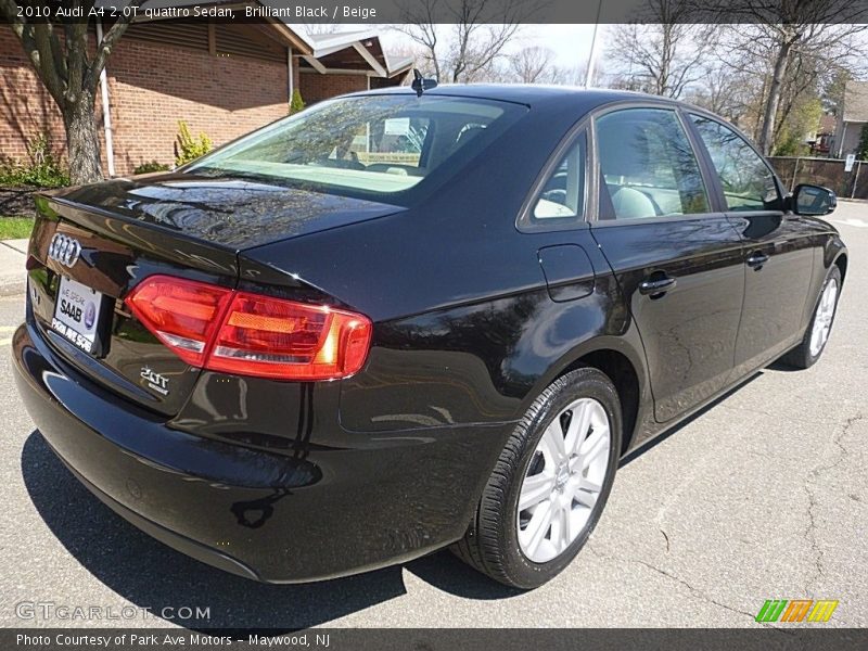 Brilliant Black / Beige 2010 Audi A4 2.0T quattro Sedan