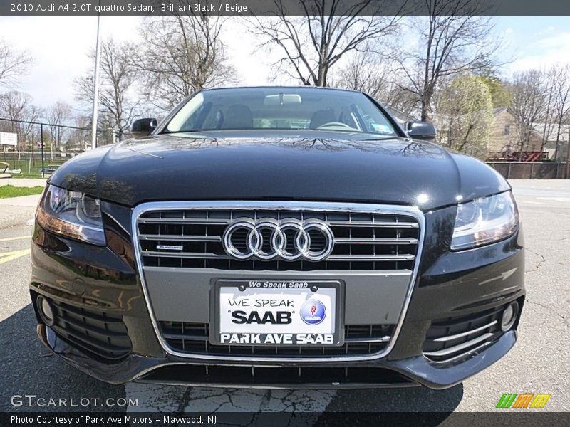 Brilliant Black / Beige 2010 Audi A4 2.0T quattro Sedan