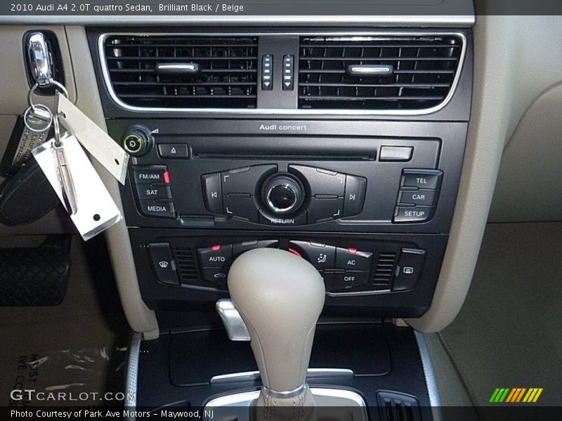 Controls of 2010 A4 2.0T quattro Sedan