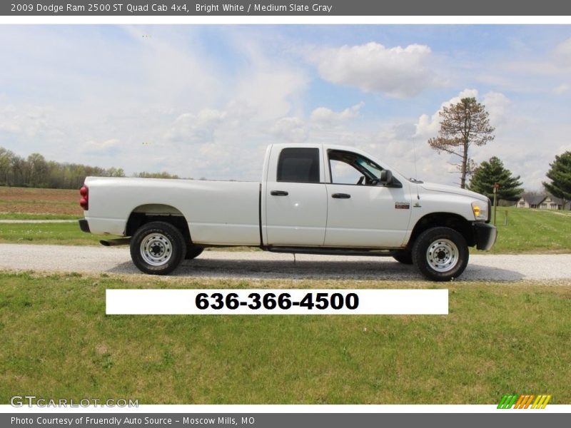 Bright White / Medium Slate Gray 2009 Dodge Ram 2500 ST Quad Cab 4x4