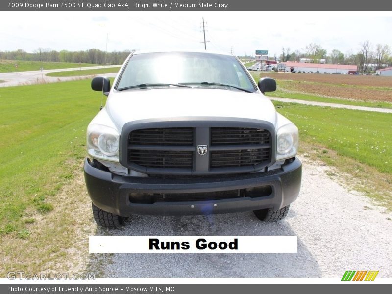 Bright White / Medium Slate Gray 2009 Dodge Ram 2500 ST Quad Cab 4x4