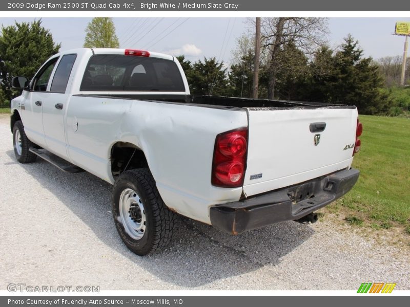 Bright White / Medium Slate Gray 2009 Dodge Ram 2500 ST Quad Cab 4x4