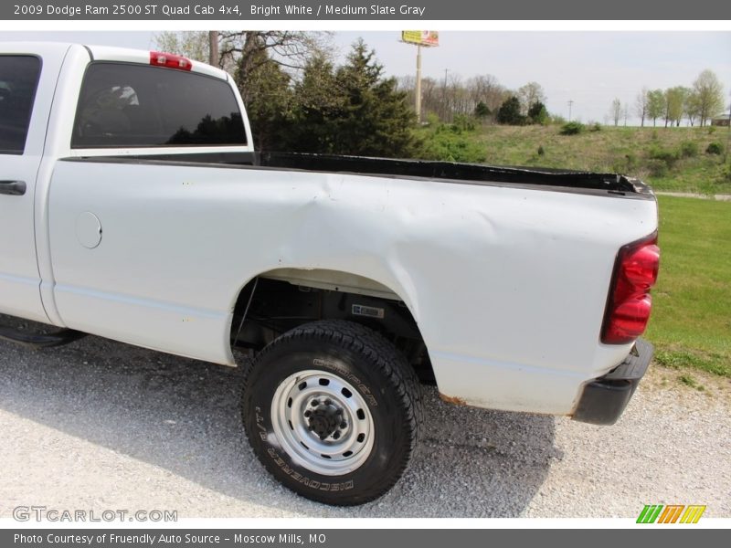 Bright White / Medium Slate Gray 2009 Dodge Ram 2500 ST Quad Cab 4x4