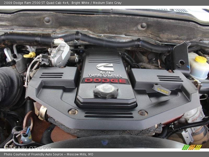 Bright White / Medium Slate Gray 2009 Dodge Ram 2500 ST Quad Cab 4x4